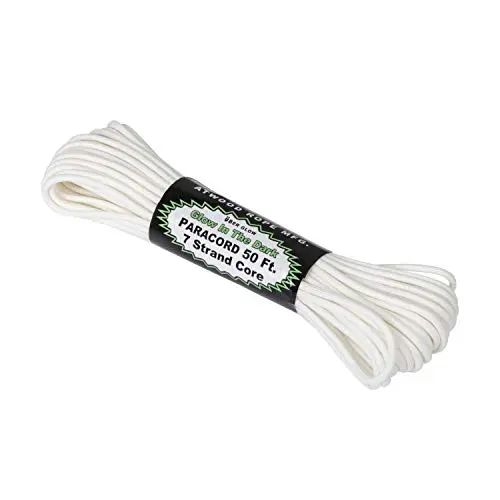 550 Paracord Glow In The Dark (50ft) - White