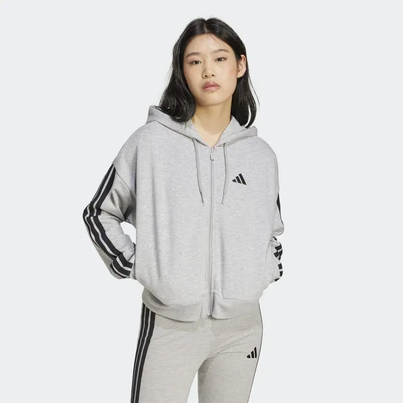 adidas Chaqueta Con Capucha Essentials French Terry 3 Bandas