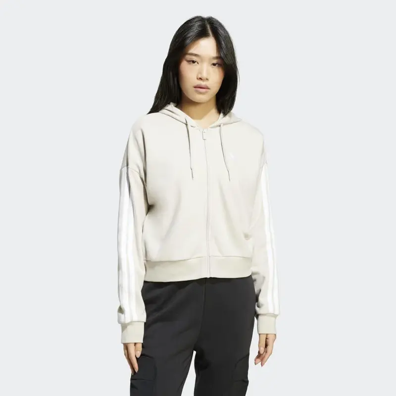 adidas Chaqueta Con Capucha Essentials French Terry 3 Bandas