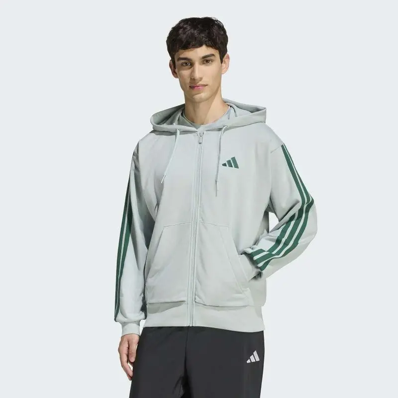 adidas Chaqueta Con Capucha Essentials French Terry 3 Bandas