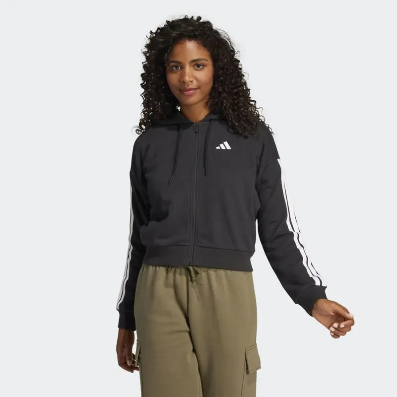 adidas Chaqueta Con Capucha Essentials French Terry 3 Bandas