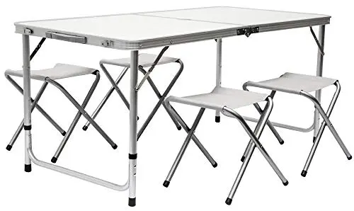 AMANKA - Mesa Maleta 4 Taburetes 120cm