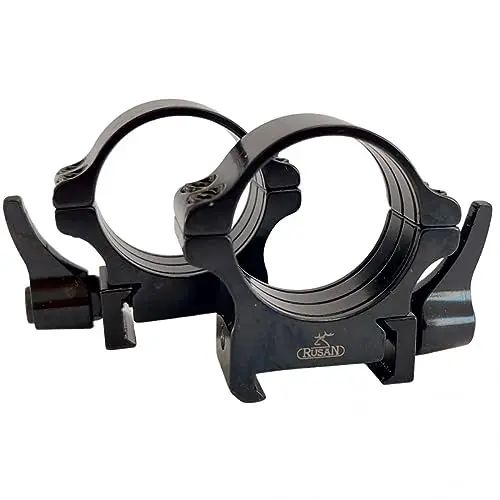 Anillas Montaje RUSAN Quick Release Weaver/Picatinny 30mm H8 Acero Negro