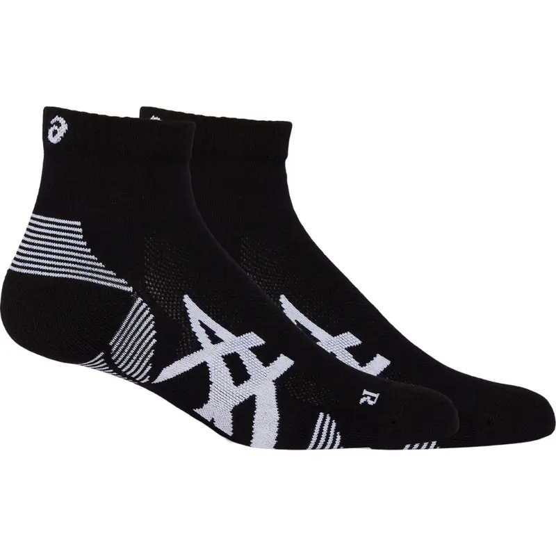 Asics calcetines 2PPK Cushion Run Quarter Negro