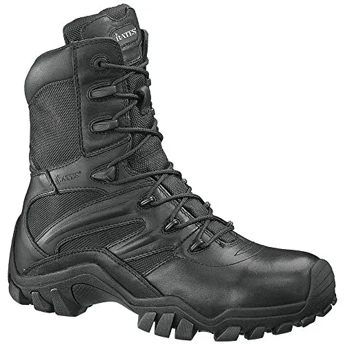 Bates Delta-8 Side Zip - Botas de cuero para hombre - negro- 6 UK, 40 EU