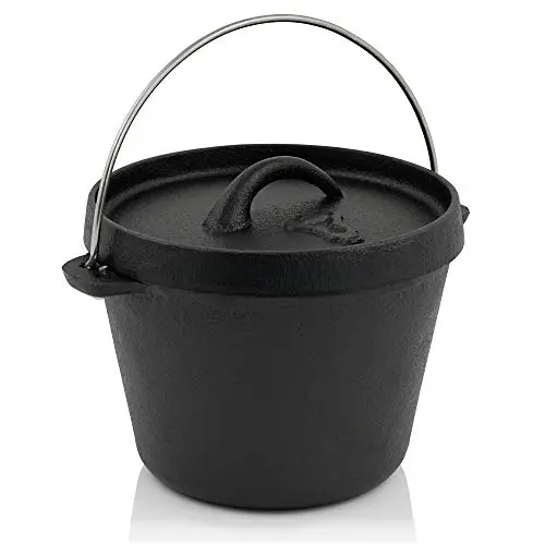 BBQ-Toro Mini Dutch Oven 1 QT | 800 ml | Quemado -Horno Holandés Pequeño