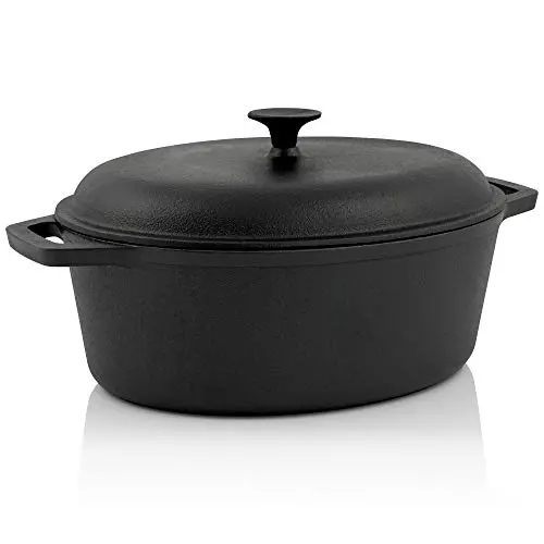 BBQ-TORO Olla con Tapa y Asas de Hierro Fundido | 6,4 litros