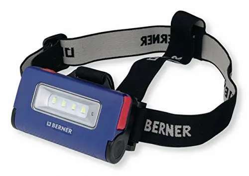 Berner - Linterna frontal 2 en 1 con batería.