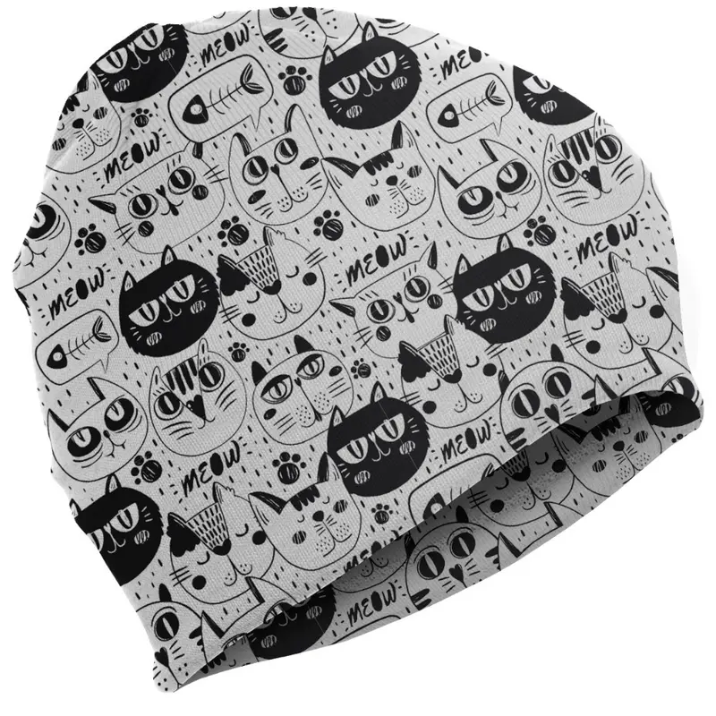 BLACK AND WHITE CATS Gorro fino para niños