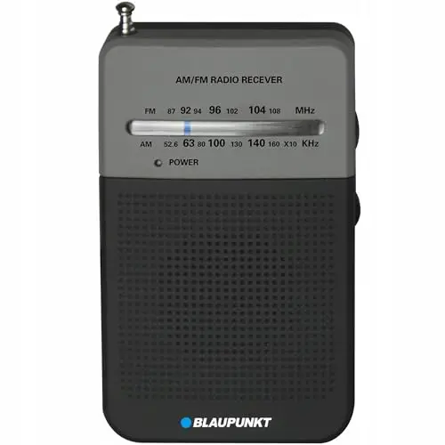 Blaupunkt PR3BK Radio Portátil Negro AM/FM con Altavoz Integrado