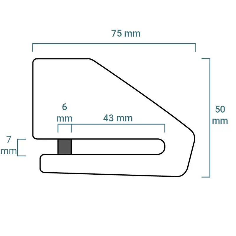 BLOQUEO DISCO XENA X1 ACERO INOXIDABLE, 6M