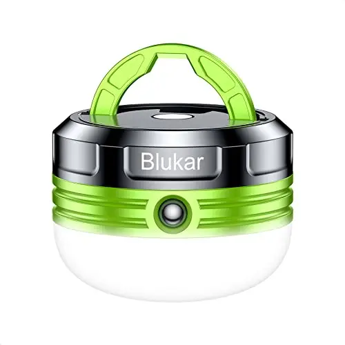 Blukar Lámpara Camping, Linterna Camping Portátil , Linterna de Camping LED con 3 Modos de lluminación y Super Imán para Camping, Senderismo, Pesca (con 3 Pilas AA)