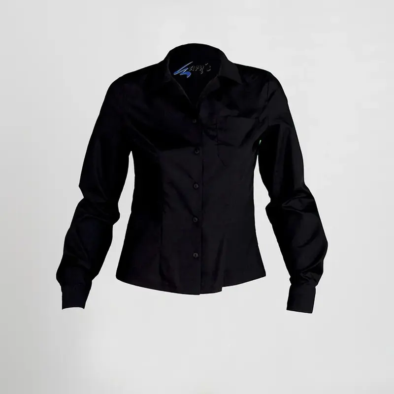 BLUSA CAMARERA ENTALLADA M/LARGA