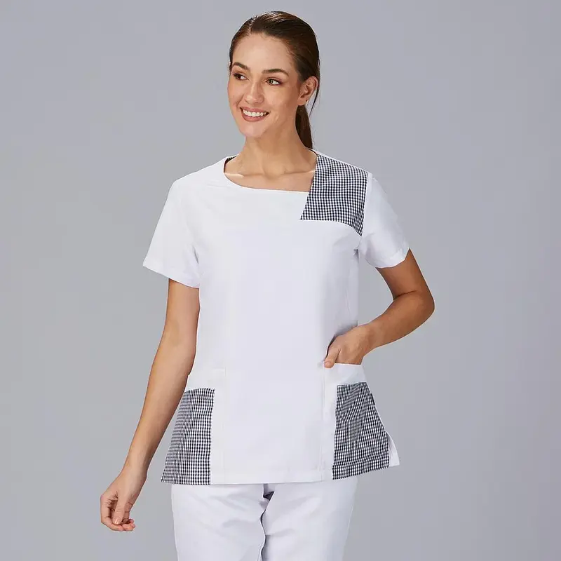 BLUSA MUJER CERRADA COMBI NAVAS