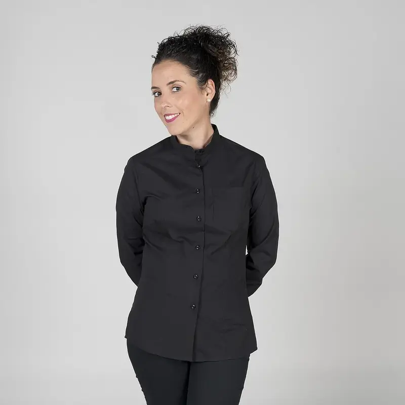 Blusa Mujer con Cuello Mao – Elegante y Cómoda