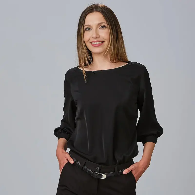 BLUSA MUJER MANGA RIZADA ROSANNA