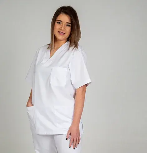 BLUSA SANITARIO UNISEX PICO SARGA "RED LINE"