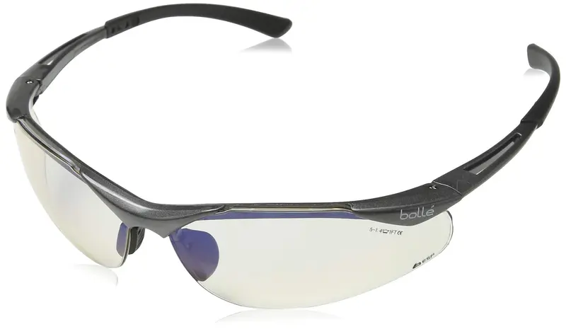 BOLLE CONTOUR Gafas de Seguridad Deportivas - Montura Nylon Bronce con Lentes Antirayaduras