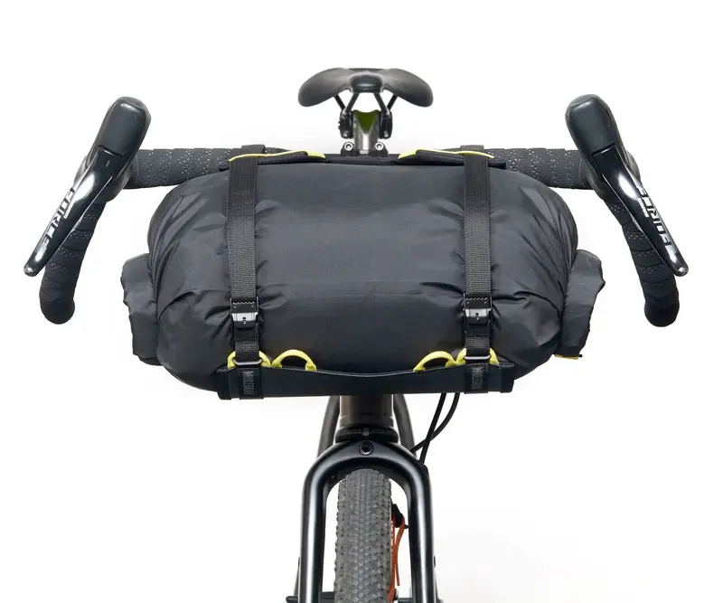 Bolsa de Manillar Wholegrain Carrie Cradel, incluye Drybag Negra/Amarillo