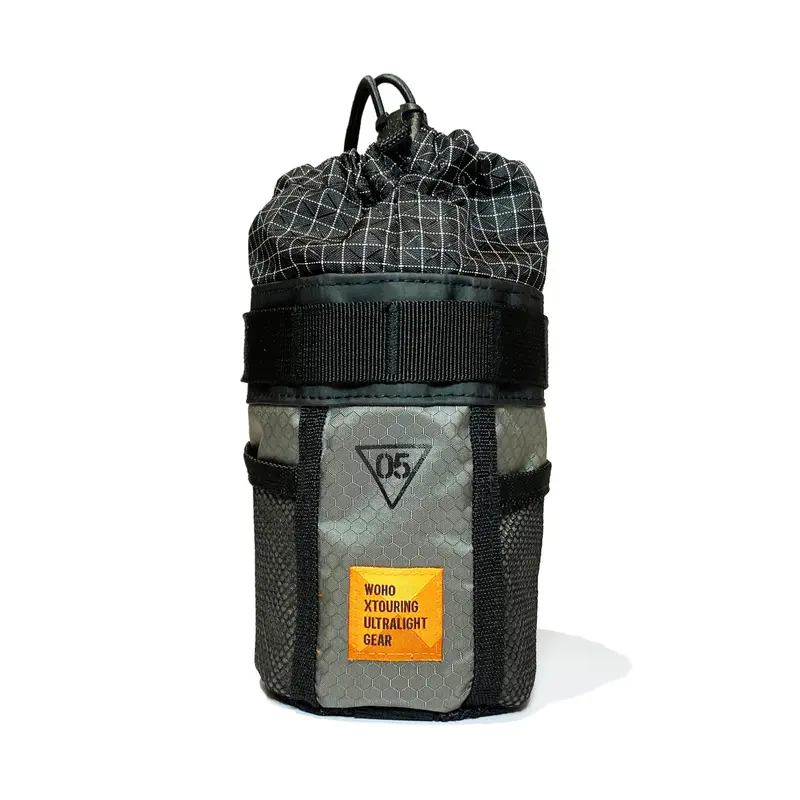 Bolsa de manillar Woho XTOURING Almighty Cup Iron Grey