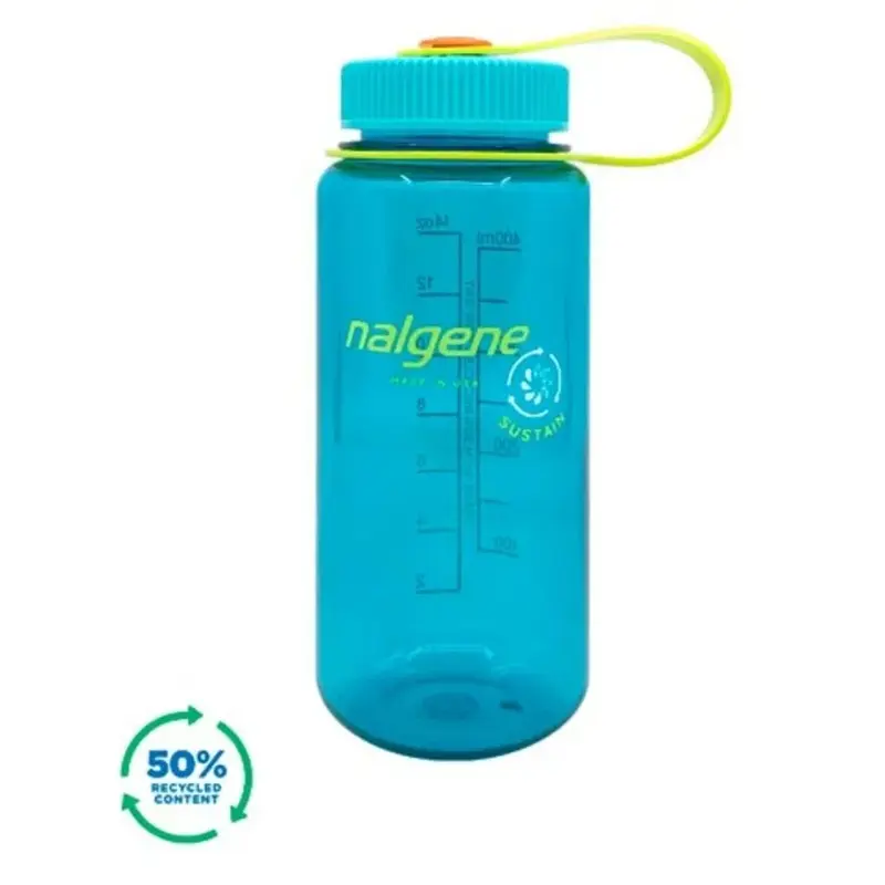 Botella Boca Ancha Sustain Nalguene 500ml Azul Ceruleo