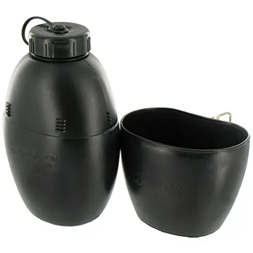 Botella de Agua Militar 1L con Taza - Highlander 58 Pattern