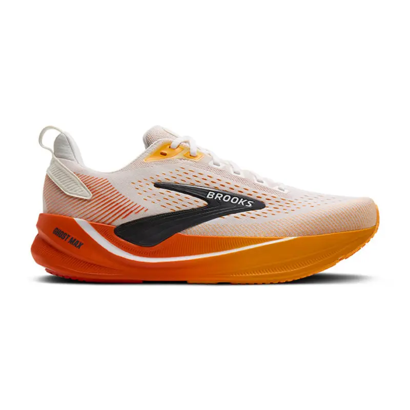 Brooks Ghost Max 4 Blanco naranja