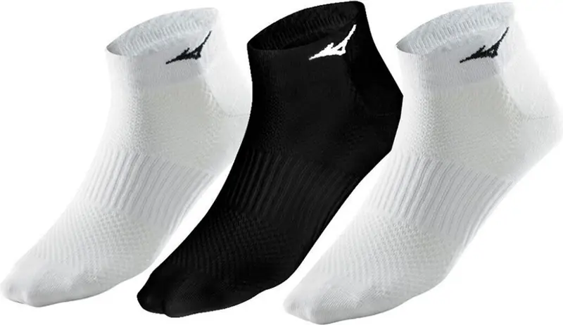 Calcetines Mizuno Drylite Training Mid (3 pares) Blanco Negro