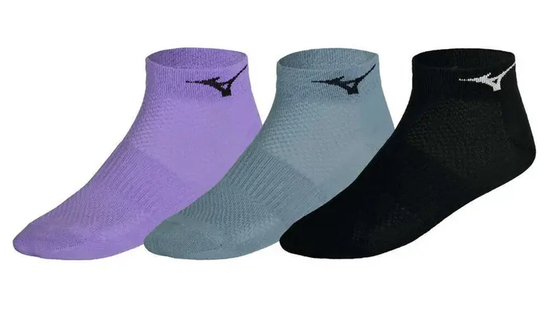 Calcetines Mizuno Drylite Training Mid (3 pares) Negro Azul Lila