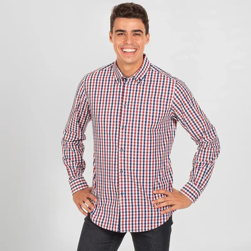 CAMISA HOMBRE VICENZO SLIM FIT VICHY