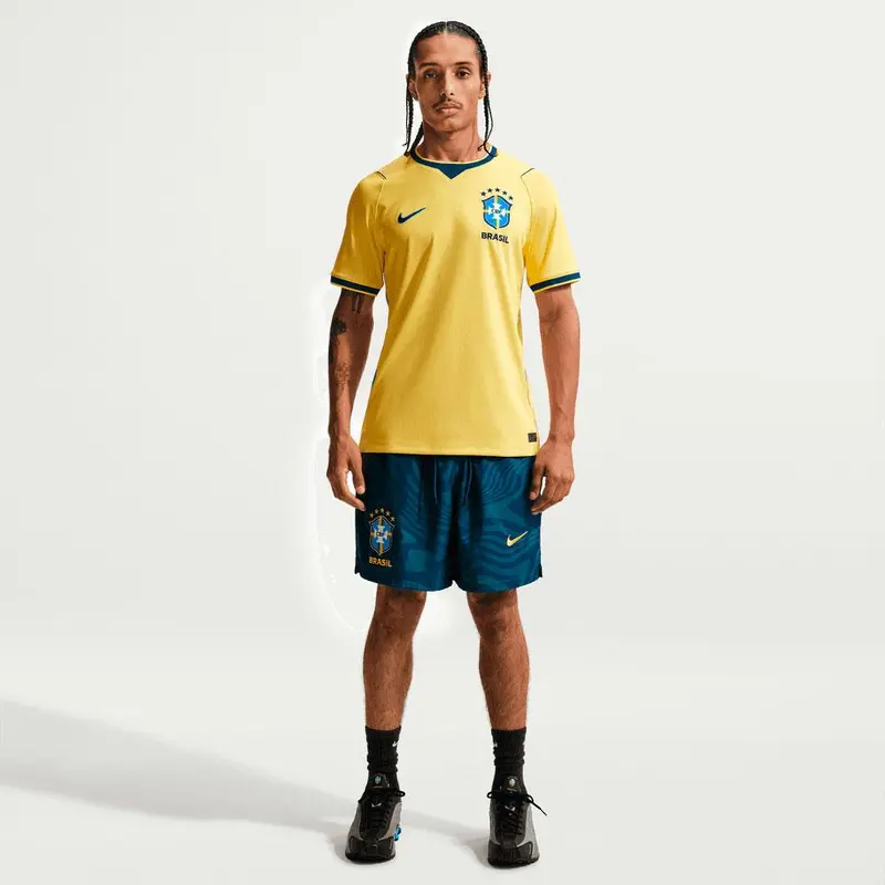 Camiseta De Fútbol Nike DrI-Fit Primera Equipación Stadium Selección De Brasil 2026 - Hombre