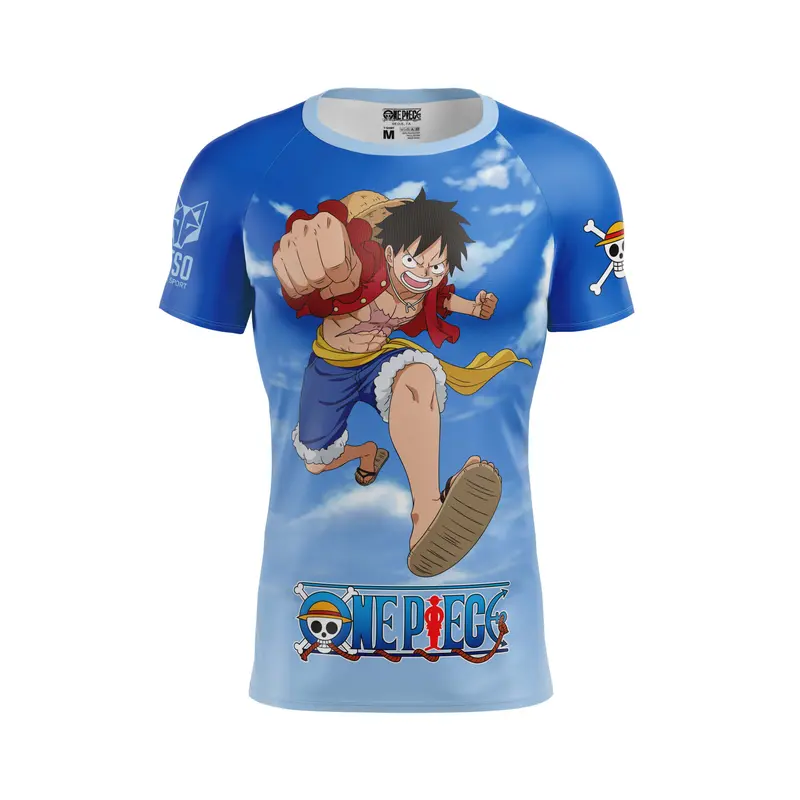 Camiseta manga corta hombre - One piece fishman luffy and the crew blue
