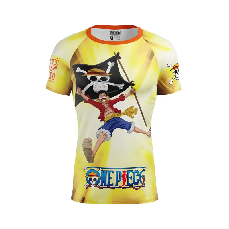 Camiseta manga corta hombre - One piece fishman straw hat crew yellow