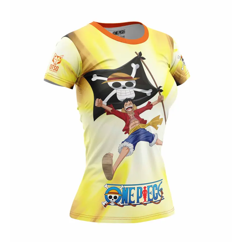 Camiseta manga corta mujer - One piece fishman straw hat crew yellow