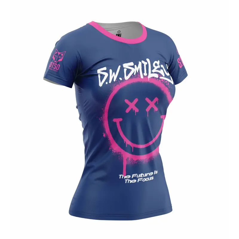 Camiseta manga corta mujer - Smiley Graffiti
