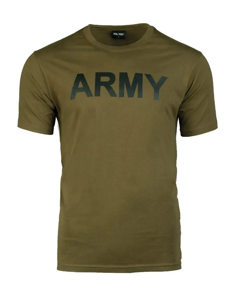 Camiseta Mil-Tec M.Druck Army Verde Oliva - Estilo Militar Táctico