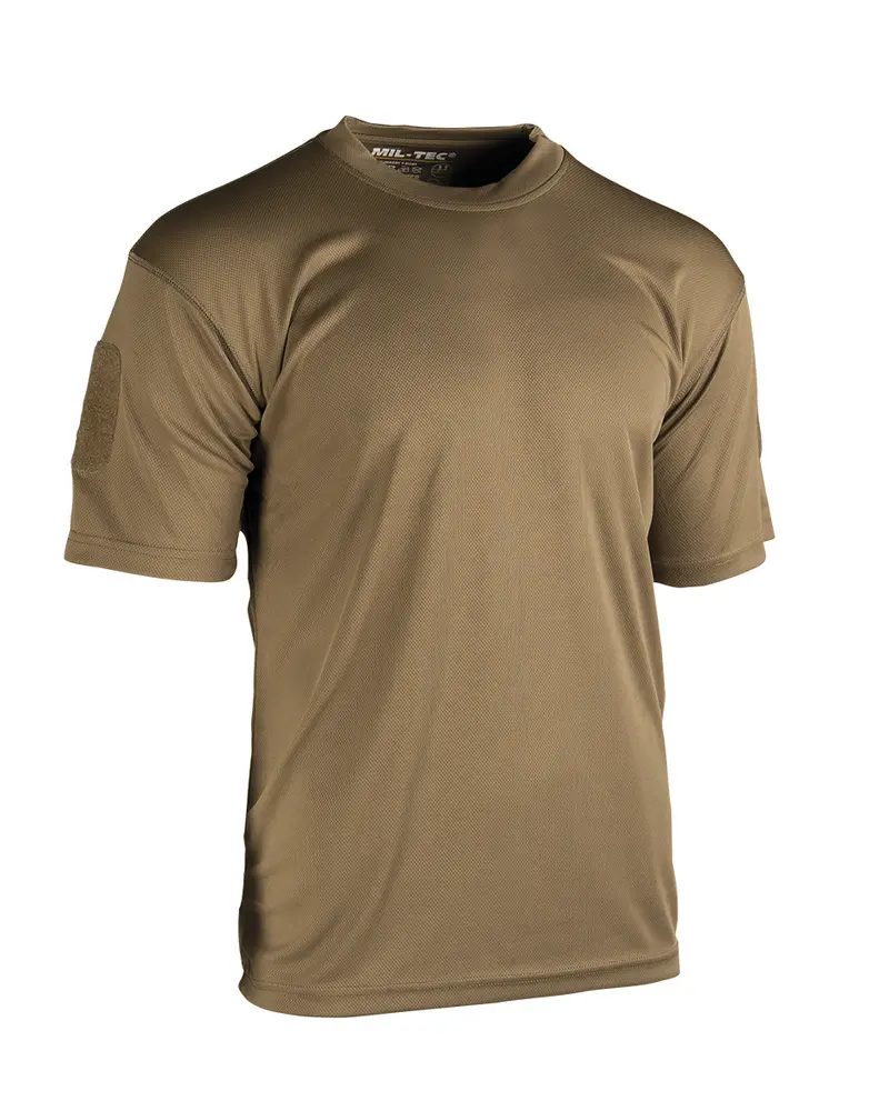 Camiseta Técnica Mil-Tec Quick Dry Dark Coyote - Secado Rápido Ultraligera
