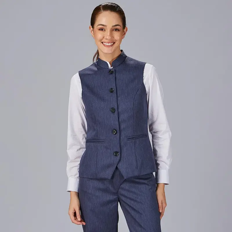 CHALECO MUJER CUELLO MAO LUJAN