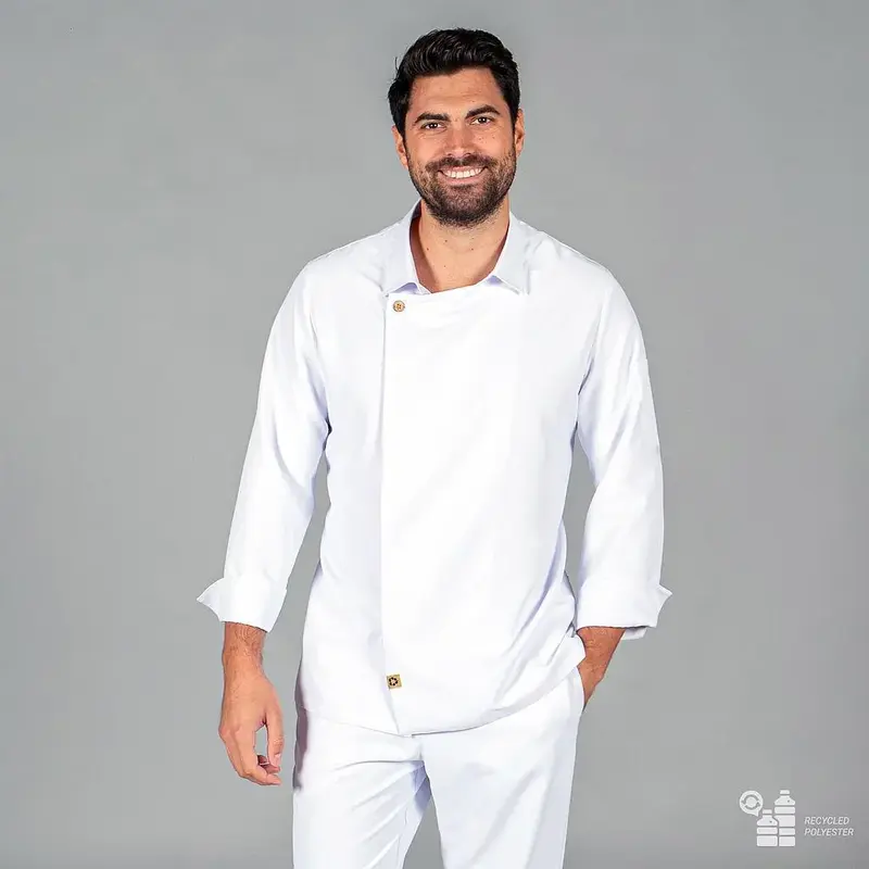 CHAQUETA COCINA UNISEX ARIAS TEJIDO RECICLADO MICROFIBRA