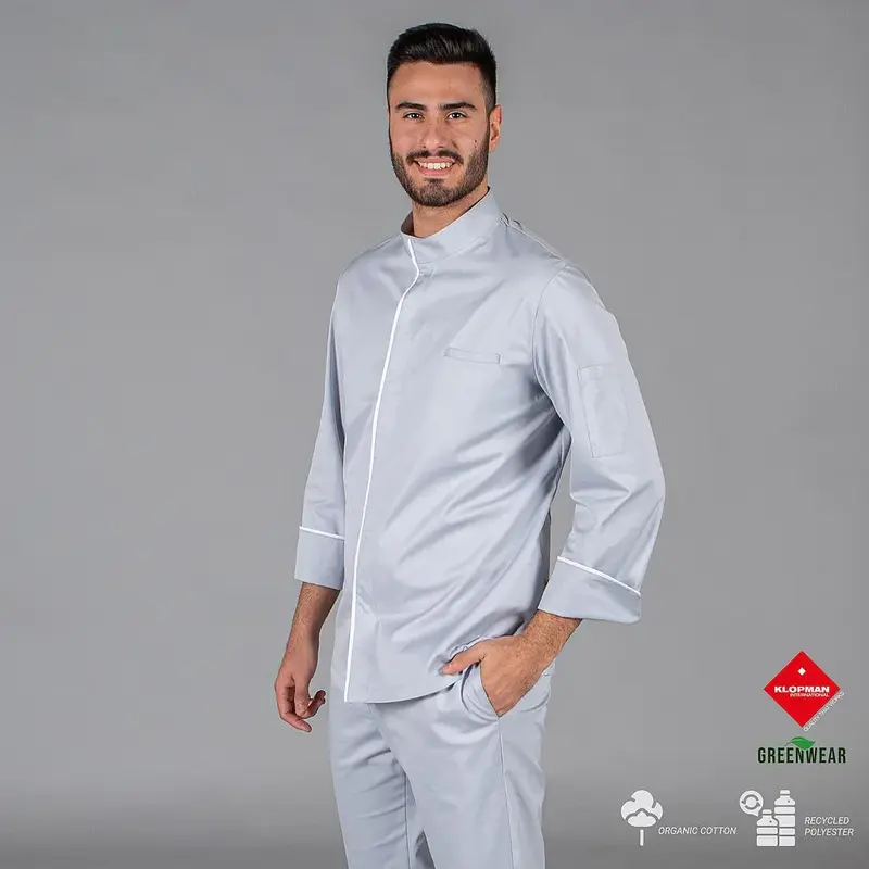 CHAQUETA COCINA UNISEX BELTRAN TEJIDO RECICLADO Y ORGANICO KLOPMAN