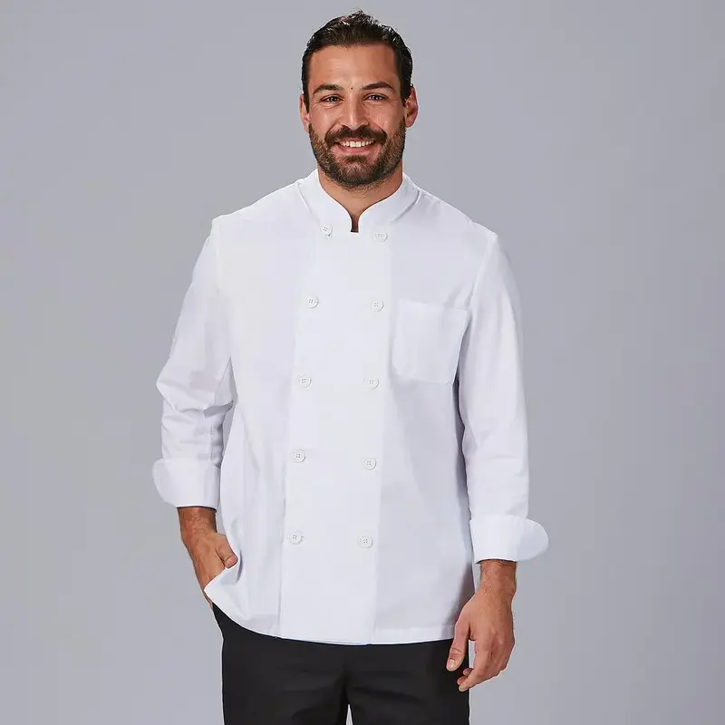 CHAQUETA COCINA UNISEX M/L SARGA BLANCA