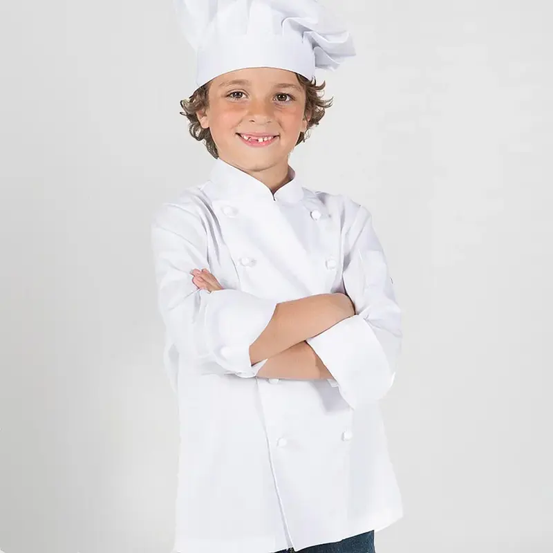 CHAQUETA COCINERO INFANTIL BLANCA