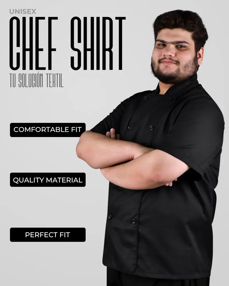 Chaqueta de Chef Negra