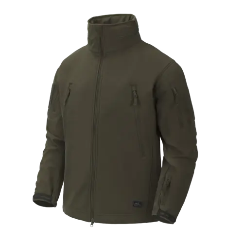 Chaqueta Helikon-Tex Gunfighter Shark Skin Bloqueador de Viento Verde Adaptativo
