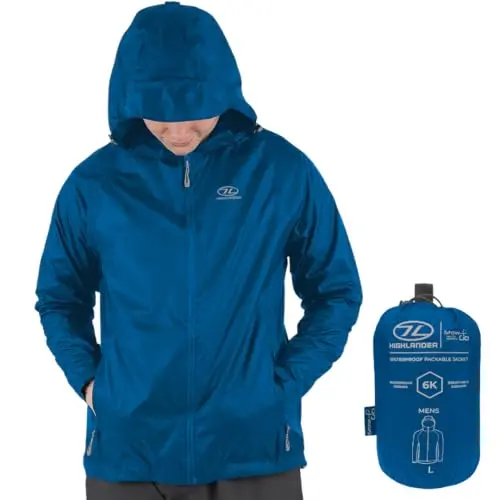 Chaqueta Highlander Stow & Go Pack Away V1 Ultraligera Plegable Outdoor Azul XL