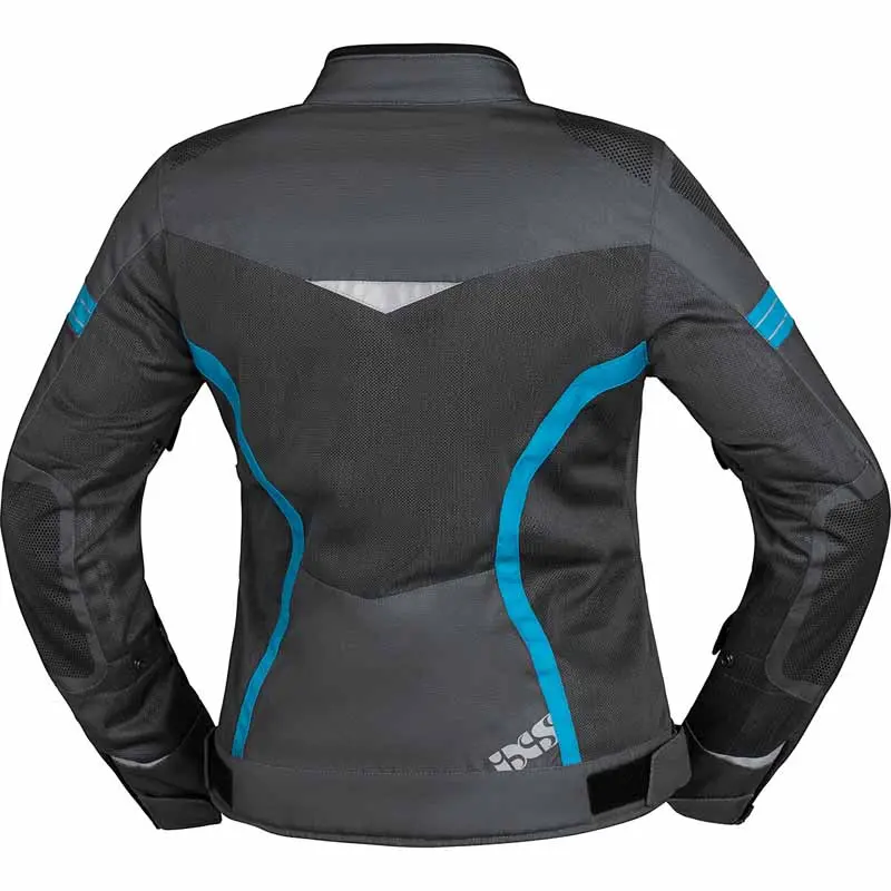 CHAQUETA MUJER IXS TRIGONIS GRIS/TURQUESA