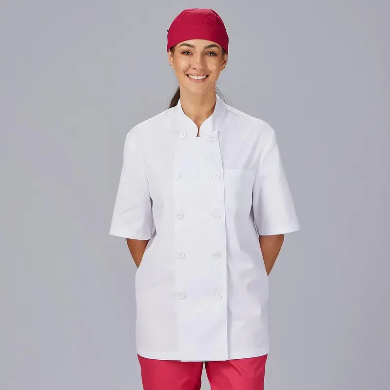 CHAQUETA UNISEX POPELIN FINO BLANCO M/C