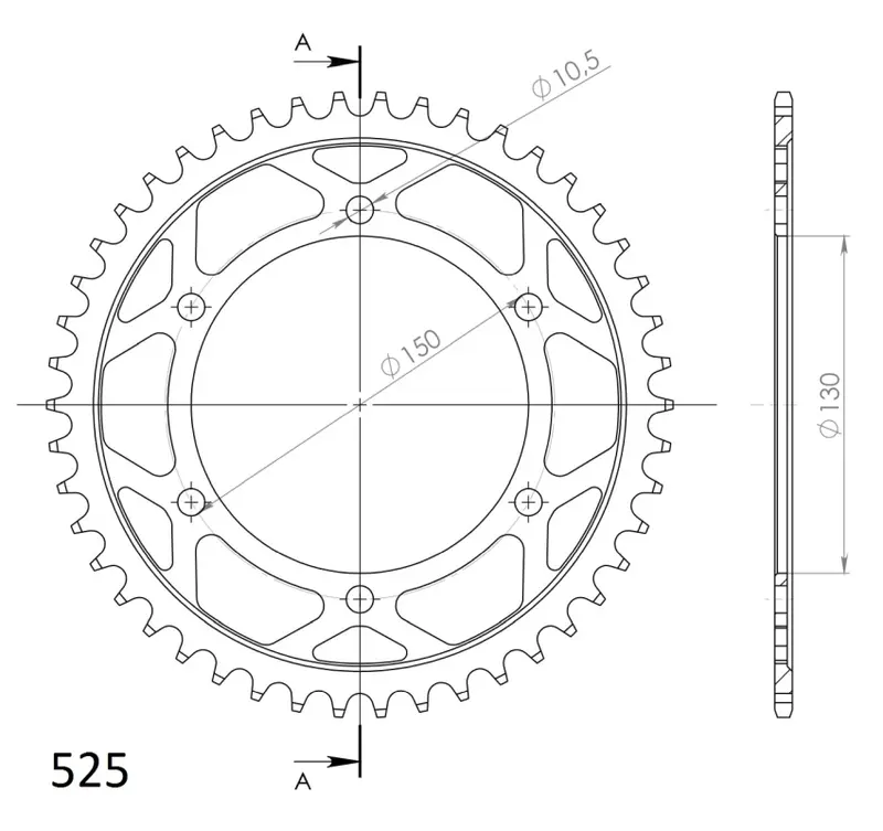 CORONA SUPERSPROX ACERO YAMAHA 525 x 46