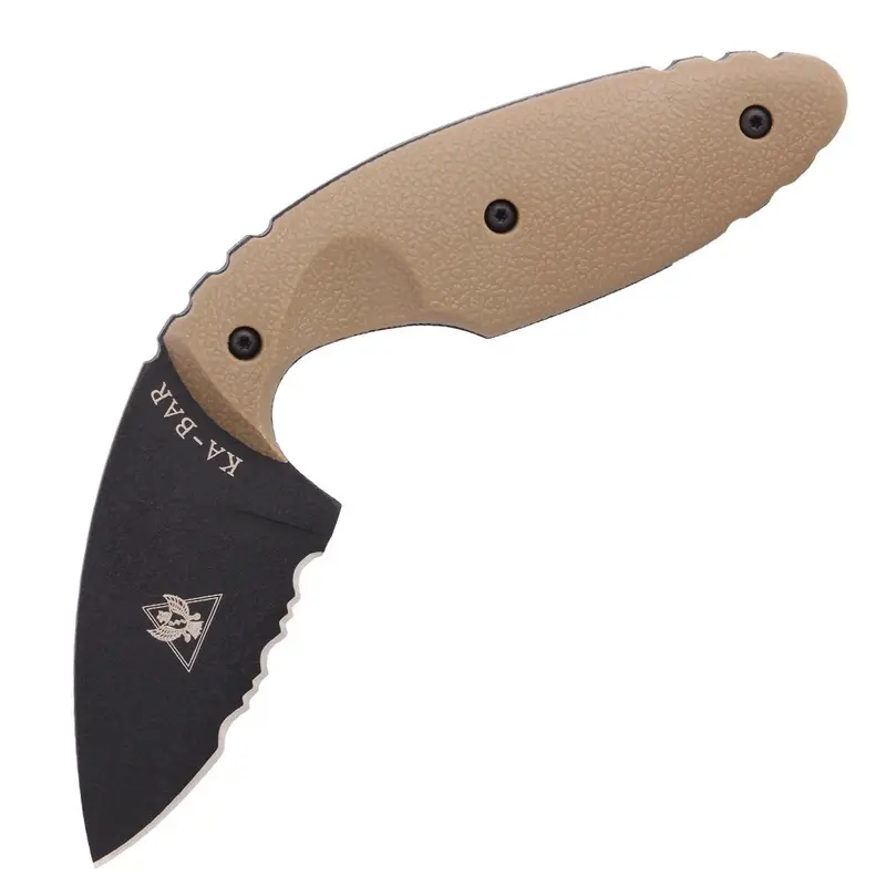 Cuchillo Ka-Bar TDI Original Half-Serrated con Funda de Plástico Duro