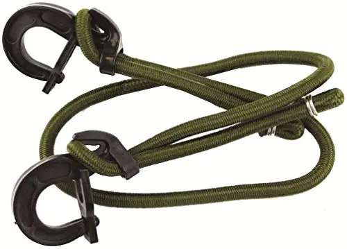 Cuerda Elástica Highlander 8mm x 100cm Verde Oliva Ajustable para Camping